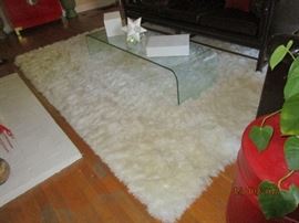 Snow shag area rug