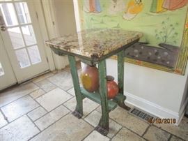 Marble top kitchen table