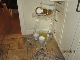 Acrylic tea cart 