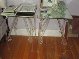 Acrylic and glass tables