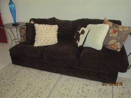 Matching sofa with down cushions
