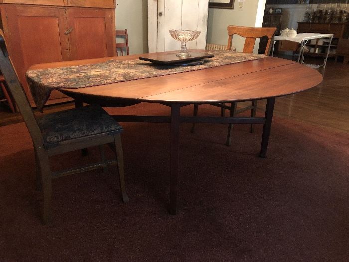 Large Drop Leaf Dining Table