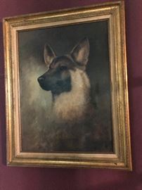 Oil Painting - German Shepard - Magnum