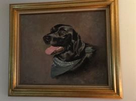 oil Painting - Black Lab
