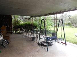 swing set, patio items