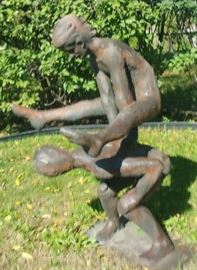 "High Spirits" by Victor Salmones. Bronze.