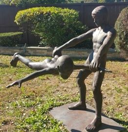 "Flying Boy" by Victor Salmones. Bronze. Lifesize.