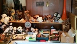 Orange stretch vase ... I think Viking. A collection of old hotel stationery and envelopes.