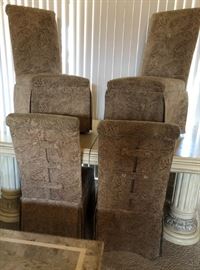4 Skirted Dining Chairs (love the detail on the backs) 