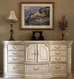 Michael Amini Sideboard/Buffet w Felt Drawers, Cedar Drawers and Flatware Storage