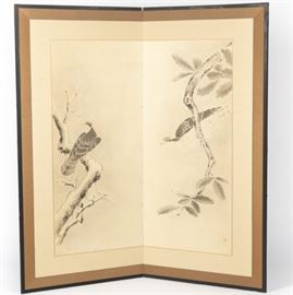 Japanese two panel screen