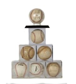 autographed Major League baseballs