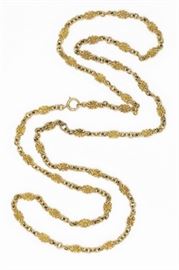 14k fancy link neck chain