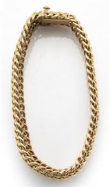 French 18k fancy link bracelet