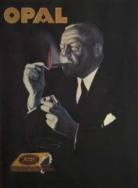 Opal cigar advertisement poster
