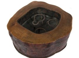 large Japanese tree trunk form hibachi