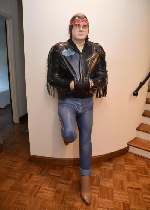 $2,200 - "Saturday Night Cowboy" Life-Size Sculpture by Loarie Rhodes (approx. 69" H)