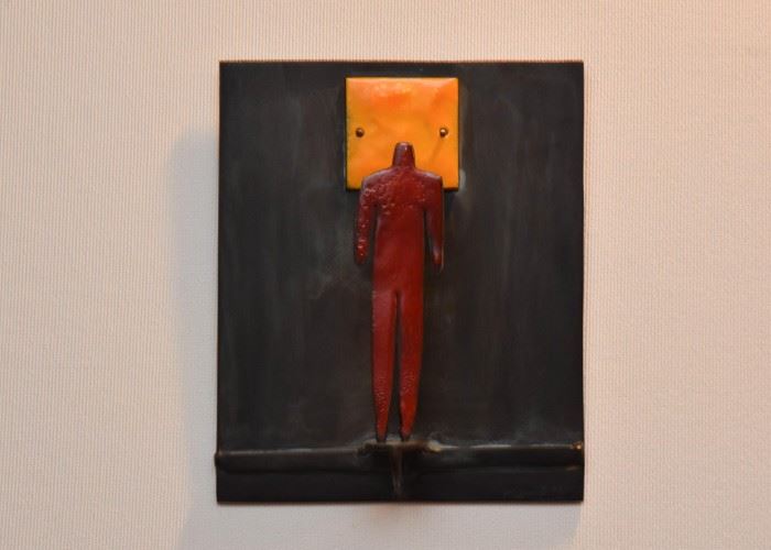 $400 - "Solitary Man" - 3D Metal Wall Sculpture by Jack McLean (Approx. 8" H x 6.5" W)