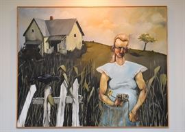 $2,200 - "Facing West Always" - Original Artwork / Painting by Brian Bundren (Approx. 60.5" L x 48.75" H)