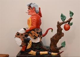 $600 - "Nero" Art Sculpture by Joann Meshen (Approx. 16" L x 9" W x 21" H not including base)