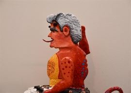 $600 - "Nero" Art Sculpture by Joann Meshen (Approx. 16" L x 9" W x 21" H not including base)