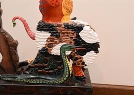 $600 - "Nero" Art Sculpture by Joann Meshen (Approx. 16" L x 9" W x 21" H not including base)