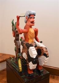 $600 - "Nero" Art Sculpture by Joann Meshen (Approx. 16" L x 9" W x 21" H not including base)