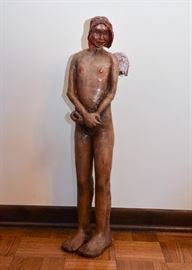 $800 - Nude Angel Statue / Sculpture (Approx. 28.5" H)