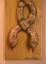 $300 - Intertwined Snakes Wall Art L. Blume (Approx. 8" L x 25.5" H)