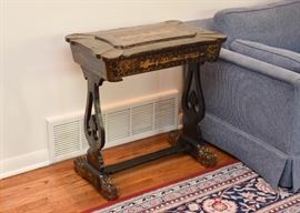 $400 - Vintage Oriental Sewing Table from Marshall Fields, Hand Painted in France & China