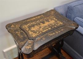 $400 - Vintage Oriental Sewing Table from Marshall Fields, Hand Painted in France & China