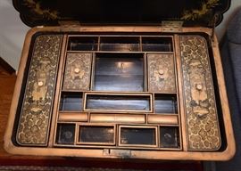 $400 - Vintage Oriental Sewing Table from Marshall Fields, Hand Painted in France & China