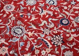 $3,500 - Room Sized Persian Area Rug - Blues & Reds (Approx. 18'8" x 12')