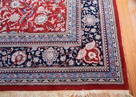 $3,500 - Room Sized Persian Area Rug - Blues & Reds (Approx. 18'8" x 12')