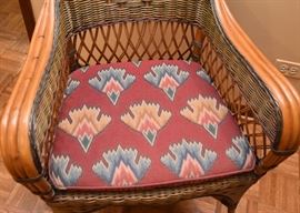 $120 - Bamboo & Wicker Armchair