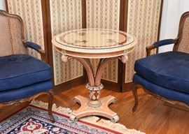 $1,200 - One-of-a-Kind Art Piece - Side Table with Elephants by Jan Miller