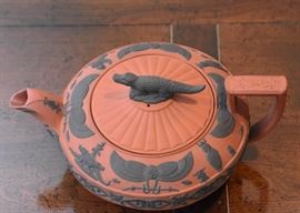 $2,000 - RARE! Wedgwood Rosso Antico Egyptian Revival Teapot