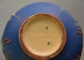 $60 - Roseville Blue Fuschia Planter