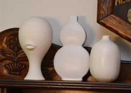 White Art Pottery (HEAD with LIPS IS SOLD)