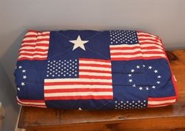 Red, White, & Blue American Flag Quilt / Blanket