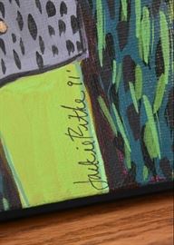 $100 - "Man with Green Hair" Original Artwork by Jackie Ritke (Approx. 9.5" L x 12.25" H)