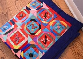 Folk Art Quilts with Applique Animals (there are several of these)