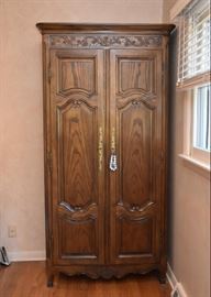 $150 - Carved Wood Armoire