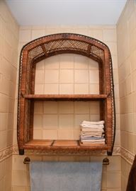 Wicker Bath Storage Shelf