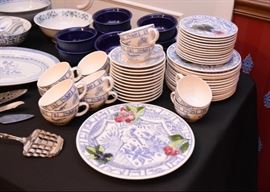Gien Dinnerware (France) - Oiseau Bleu Pattern