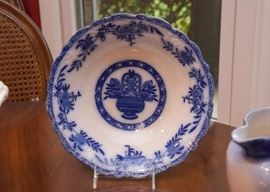 Antique Blue & White China Bowl 