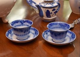 Flow Blue Teacups