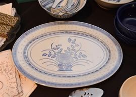 Blue & White China Serving Platter