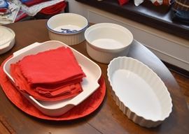 Baking Dishes, Table Linens