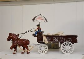 Cast Iron Horse Drawn Wagon (Fruits & Vegetables)